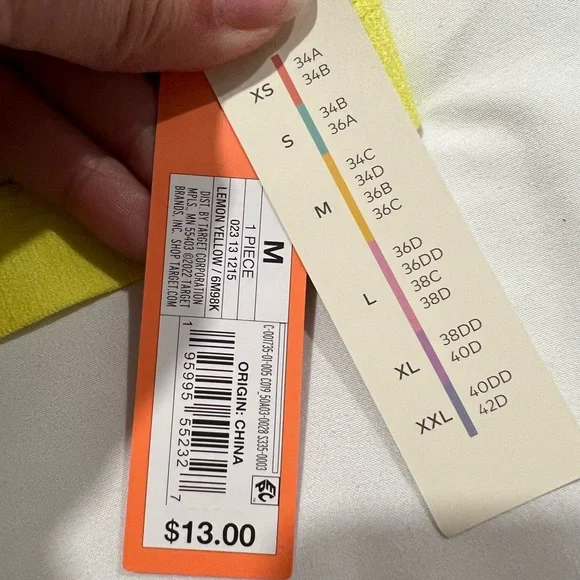 Womens Colsie bralette Size Medium NWT Lemon yellow and pink no wire mesh - Picture 5 of 7